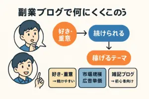 副業ブログで何を書く？稼げるテーマ選びのコツ