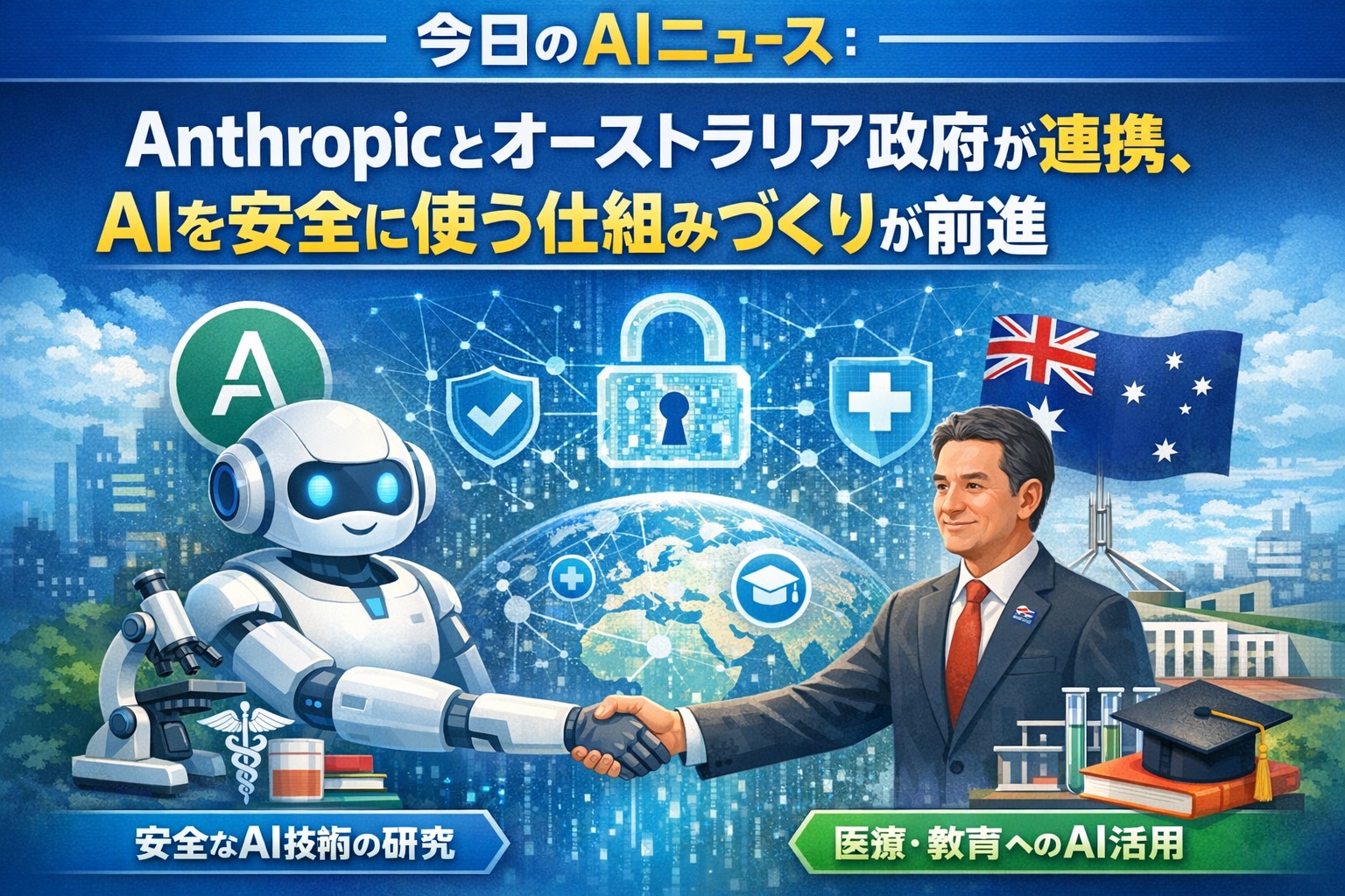 今日のAIニュース：Anthropicとオーストラリア政府が連携、AIを安全に使う仕組みづくりが前進